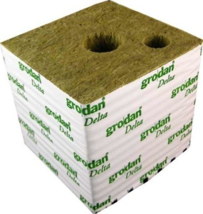 GRODAN KOSTKA z wełny mineralnej 15X15X14,2CM Ø 40 I 25MM