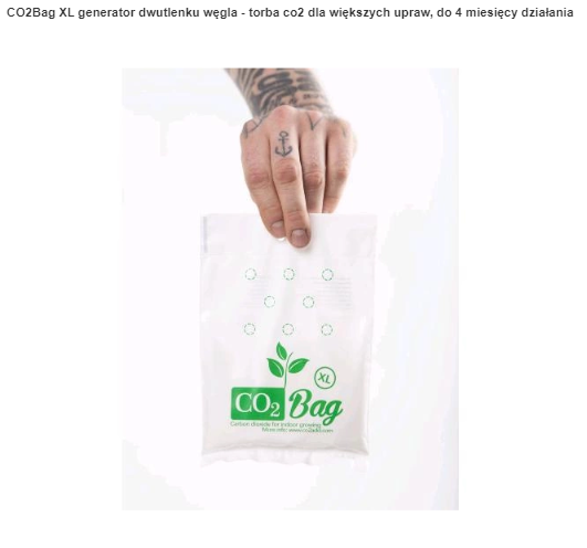 CO2 Bag M generator dwutlenku węgla - torba co2 dla mniejszych upraw, do 3 miesięcy działania