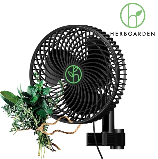 Herbgarden Oscillating Clip Fan 10W 3-speed fi 150mm - SUPER cichy wentylator mieszający z klipsem