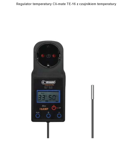 Regulator temperatury Cli-mate TE-16 z czujnikiem temperatury