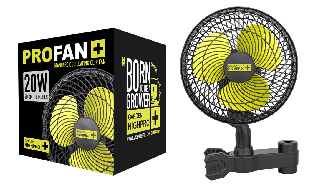 WENTYLATOR MIESZAJĄCY Z OSCYLACJĄ, 2 BIEGI, PODSTAWA Z KLIPSEM KOALA - PROFAN, 20W, fi-20cm, Garden HighPro