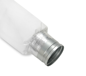 Tłumik akustyczny miękki Ø 100mm | 15 dB | 90 cm | Wełna szklana | Do wentylacji