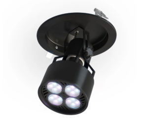 Zestaw do sufitów podwieszanych VERTICANA® Żarówka LED + Ceiling Holder | CZARNY | soczewka 80°   