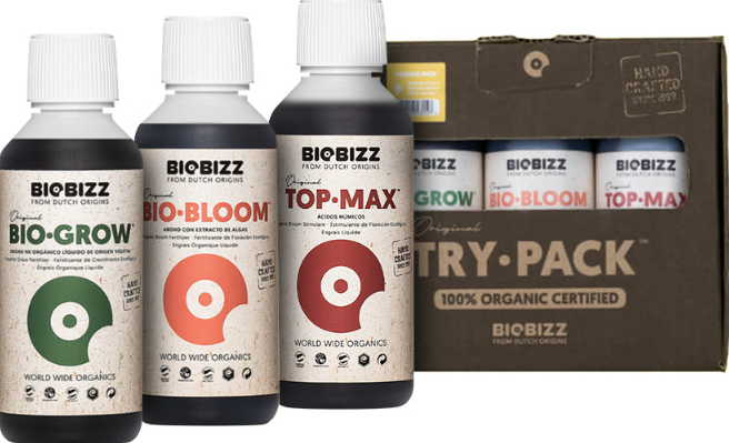 BioBizz Try-Pack Indoor  1-4 rośliny- zestaw nawozów i boosterów 3x250ml INDOOR