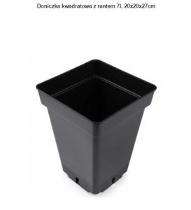 DONICZKA KWADRATOWA Z RANTEM 7L (20*20*H27)