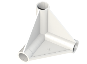 Trójnik / łącznik rurek do boxa typu "Y" Ø 16mm