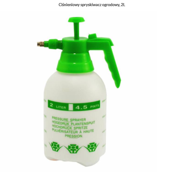 Ciśnieniowy spryskiwacz ogrodowy, 2L
