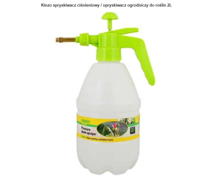 Kinzo spryskiwacz ciśnieniowy / opryskiwacz ogrodniczy do roślin 2L