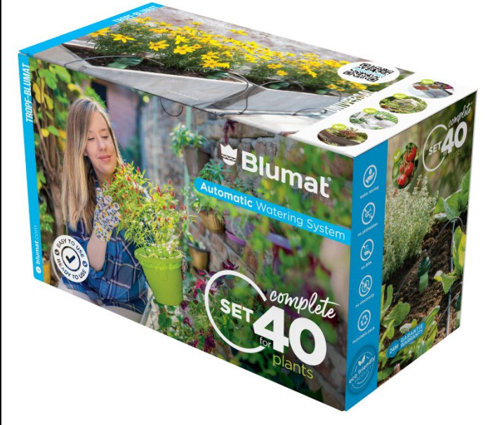 Blumat - Zestaw Tropf-Blumat dla upraw do 10m dla 40 roślin- system nawadniający