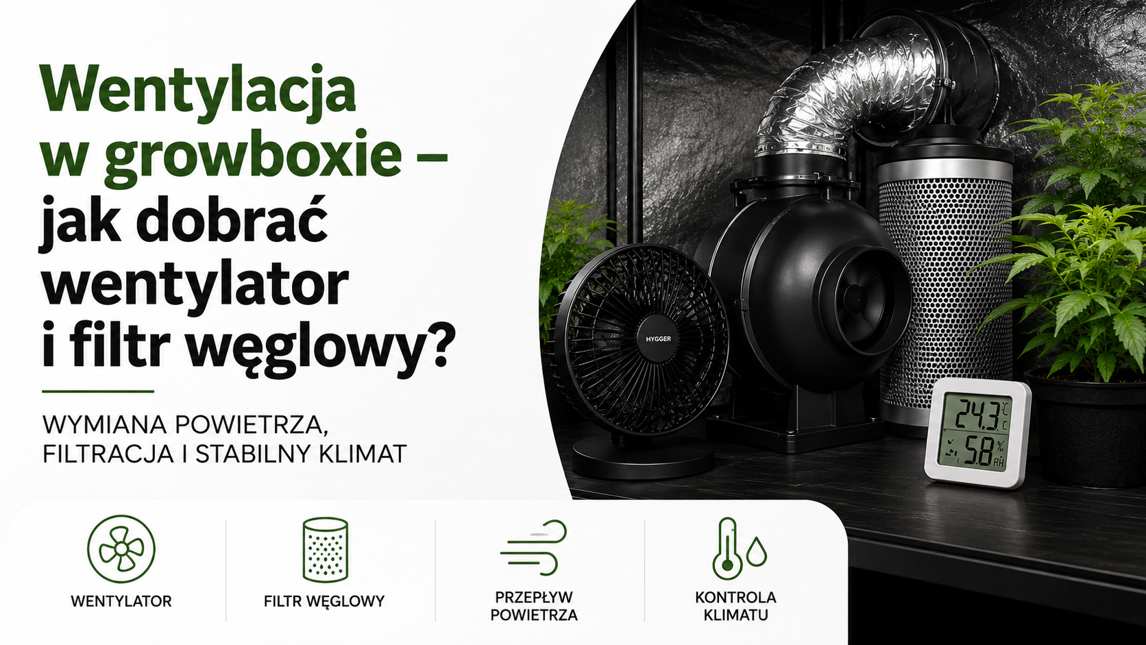 Wentylacja w growboxie – jak dobrać wentylator i filtr węglowy?